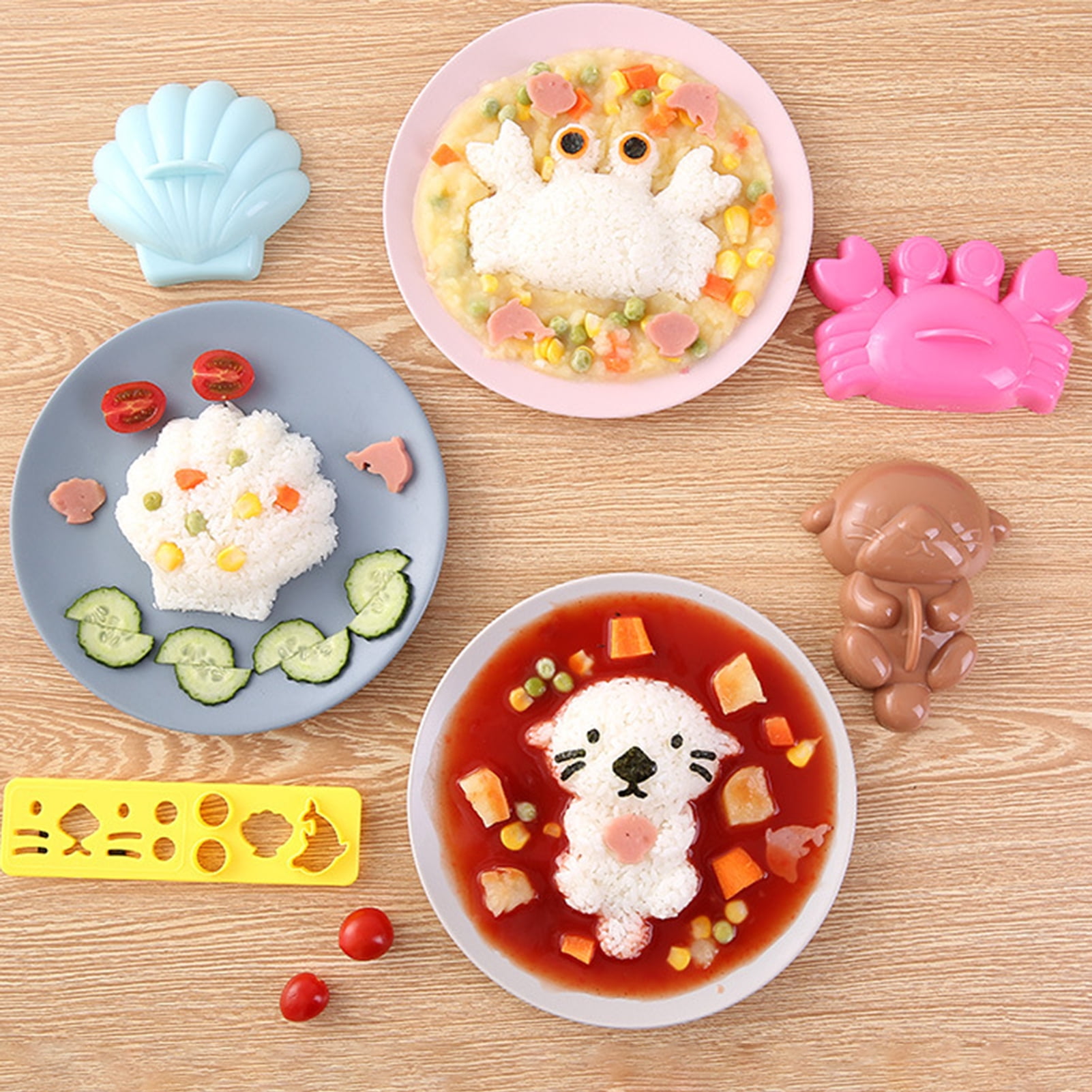 1pc Plastic Sushi Mold, Cute Kitten Shaped Rice Ball Mold, Cartoon Sushi  Mold, Easy To Demold , For Home Kitchen Sushi Shop Camping Picnic, Kitchen  Su
