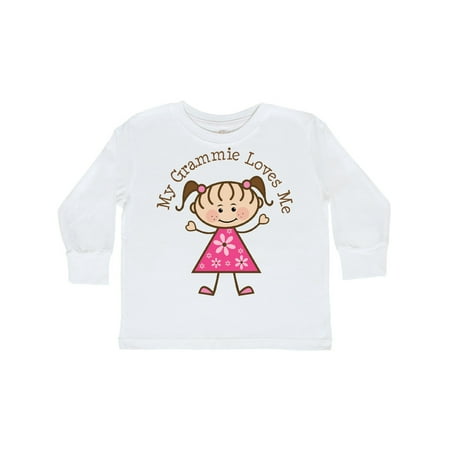 

Inktastic My Grammie Loves Me Gift Toddler Toddler Girl Long Sleeve T-Shirt