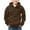 Brown, variant on Mercatoo Boys Fleece Hoodies Half Zip up Cargo Jackets Pullover Hooded Sweatshirts Plain Thick Warm Cotton Outwear with Pockets