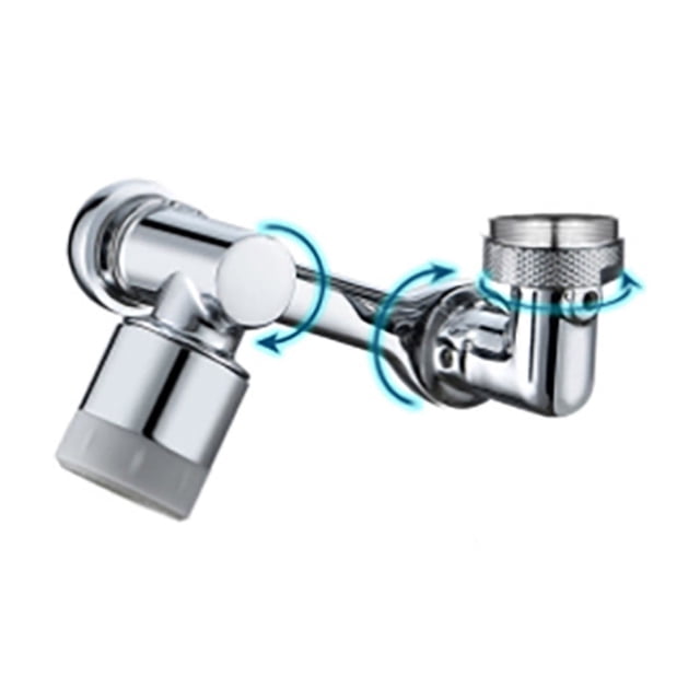 Universal 1080° Rotation Sink Faucet Extender Robotic Arm Water Tap Nozzle Adaptor Splash Filter 2 Modes Bathroom Faucet Sprayer ,Filter Impurities