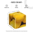thumbnail image 4 of Sikiie Ripe Yellow Lemon Leather Tissue Box Cover Square, tissue box holder, Tissue Box with Bottom Belt-5.2”x5.2”x5.2”, 4 of 7