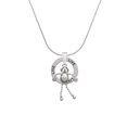 thumbnail image 2 of Delight Jewelry Silvertone Dog with 4 Dangle legs Live Ring Charm Necklace, 18", 2 of 4