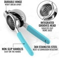 thumbnail image 6 of Zulay Kitchen Stainless Steel Lemon Squeezer Manual Citrus Press Juicer and Lime Squeezer - Blue, 6 of 8