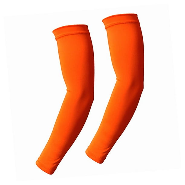 Mangas protectoras deportivas para brazos, portátiles, de secado rápido, para niños, jóvenes y adultos. naranja