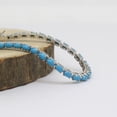 thumbnail image 2 of Turquoise Handmade Silver Bracelet, December Birthstone Gift, Trendy Unisex Tennis Bracelet, Personalized Jewelry, Mothers Day Gift, 2 of 4