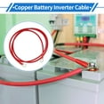 thumbnail image 7 of 1 Pcs Battery Inverter Cable 10 AWG Gauge 4.5FT 3/8" Lug Battery Cable Universal for Car Vehicle Boat RV Solar Tinned Copper Red, 7 of 7