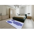 thumbnail image 4 of Ahgly Company Indoor Square Patterned Heavenly Blue Area Rugs, 8' Square, 4 of 6