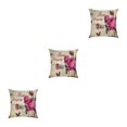 thumbnail image 4 of Maytalsory Easy To Change Flowers Pillowcase Addition To Home Decor Polyester Decorative Pillow Cushion Covers Soft Durable kztym001-1 3Set, 4 of 6