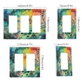thumbnail image 2 of Yayeee Rocker Switch Wall Plate 2-Gang 4.7"x4.6" Home Decorative Outlet Cover, Colorful Plants, 2 of 6
