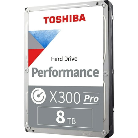 Toshiba X300 PRO HDWR480XZSTB NAS 8TB 3.5-Inch Internal Hard Drive