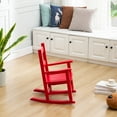 thumbnail image 3 of BplusZ Child's Rocking Chair Paint Wood Patio Rocker, Red, 3 of 7