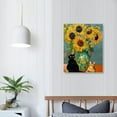 thumbnail image 4 of Nawypu Van Gogh Sunflower Black Cat Poster Canvas Wall Art Famous  for Bathroom Home Office, 4 of 5