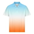 thumbnail image 4 of COSFO Gradient Shirts for Men Casual Short Sleeve Collared Pullover Loose Button Men T Shirts, 4 of 6