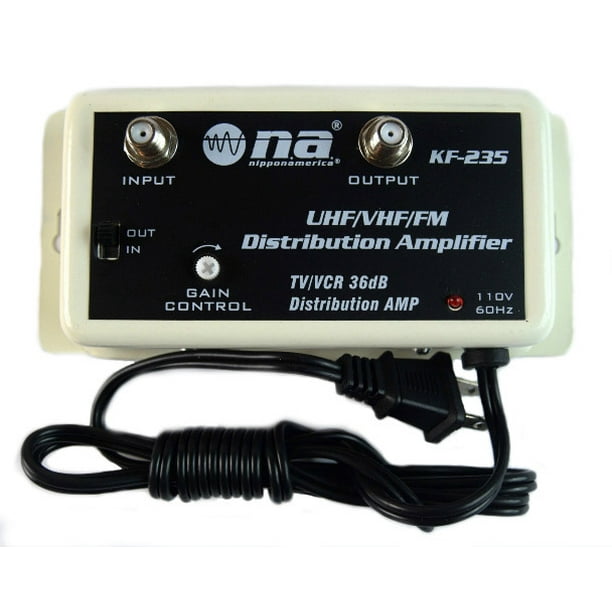 UHF VHF FM Distribution Amplifier TV 36dB Gain Control Signal Booster KF-235