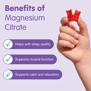 Dr. Moritz Kids Calm Magnesium Gummies, Sugar-Free, 60 Gummies, Raspberry