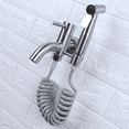 thumbnail image 1 of Juego de pistola rociadora para lavado de inodoro de acero inoxidable 304, boquilla de lavado para pistola de agua de refuerzo para ducha de tope, 1 of 3