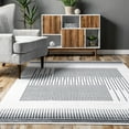 thumbnail image 7 of nuLOOM Chelsea SpinClean Machine Washable Modern Abstract Line Area Rug, 5' x 8', Chelsea Grey, 7 of 7