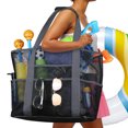 thumbnail image 2 of Grand Sac de Plage avec 8 Poches en Filet, Sac de Plage durable, 2 of 5