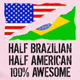 thumbnail image 2 of CafePress - Half Brazilian Half American Awesome Body Suit - Baby Light Bodysuit, Size Newborn - 24 Months, 2 of 4