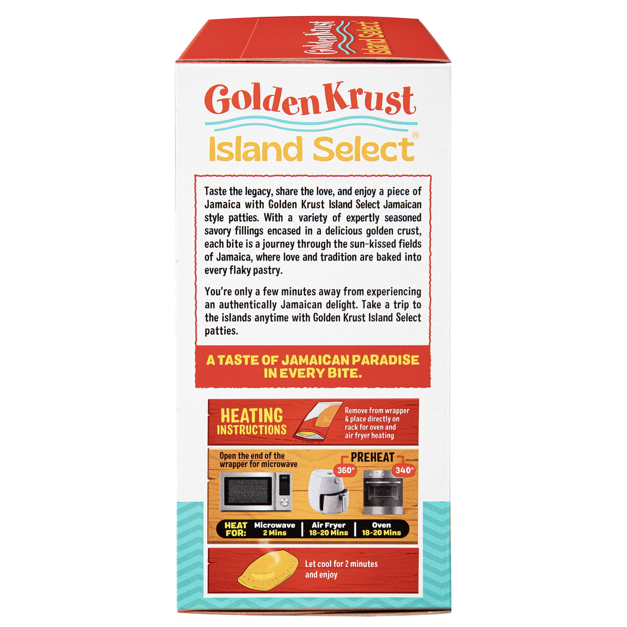 Golden Krust Island Select Spicy Beef Patties with Jamaican Style Seasonings, 2 Ct, 9 oz (Frozen)