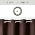 thumbnail image 3 of Solid Cotton Window Curtain Panel Grommet Panama Brown 55''W x 95''L, 3 of 6