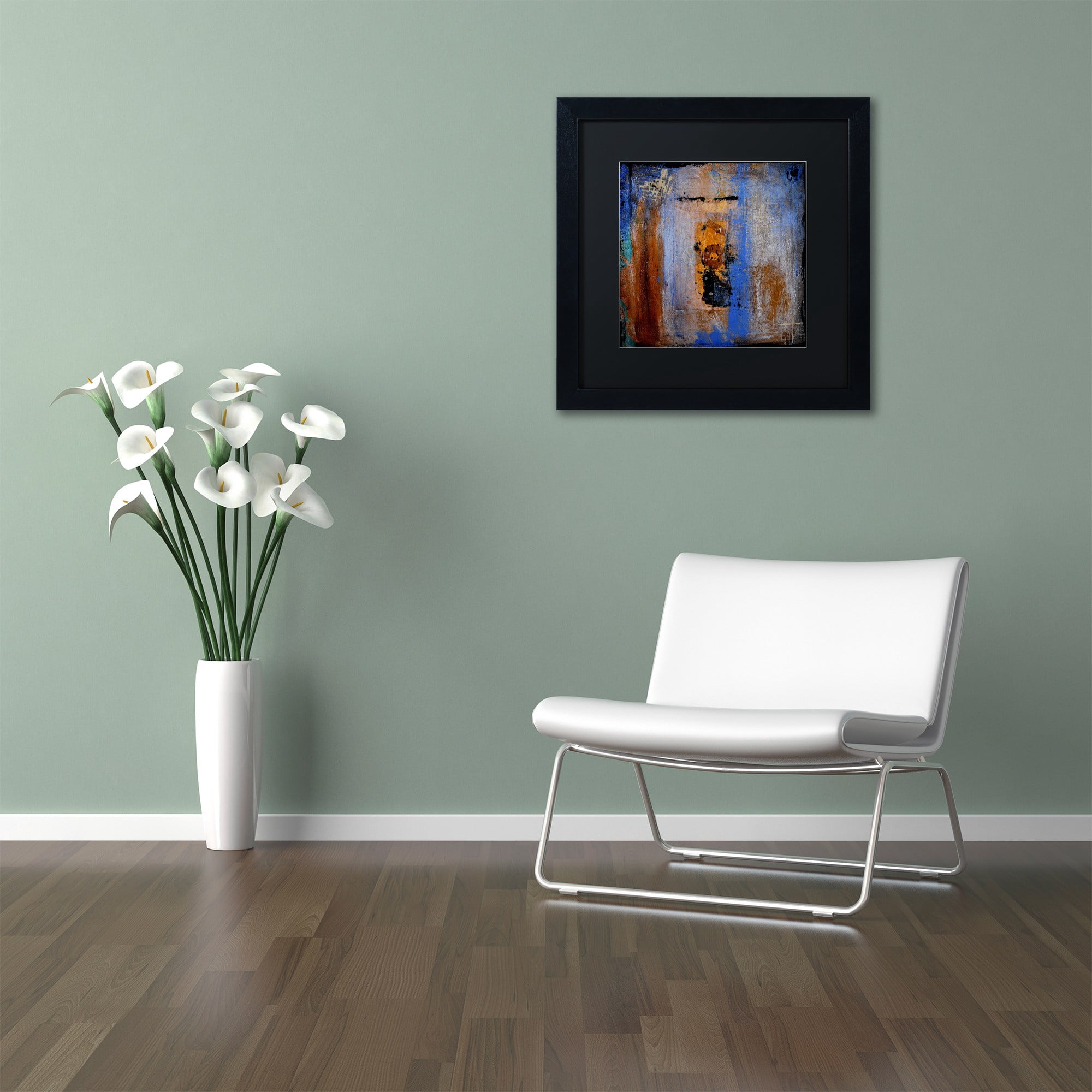 Trademark Fine Art "The Race" Canvas Art by Nicole Dietz Black Matte, Black Frame
