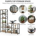 thumbnail image 4 of Tribesigns 9 Shelves Bookshelves, Industrial Etagere Bookcase, 6-Tier Display, Brown, 4 of 6