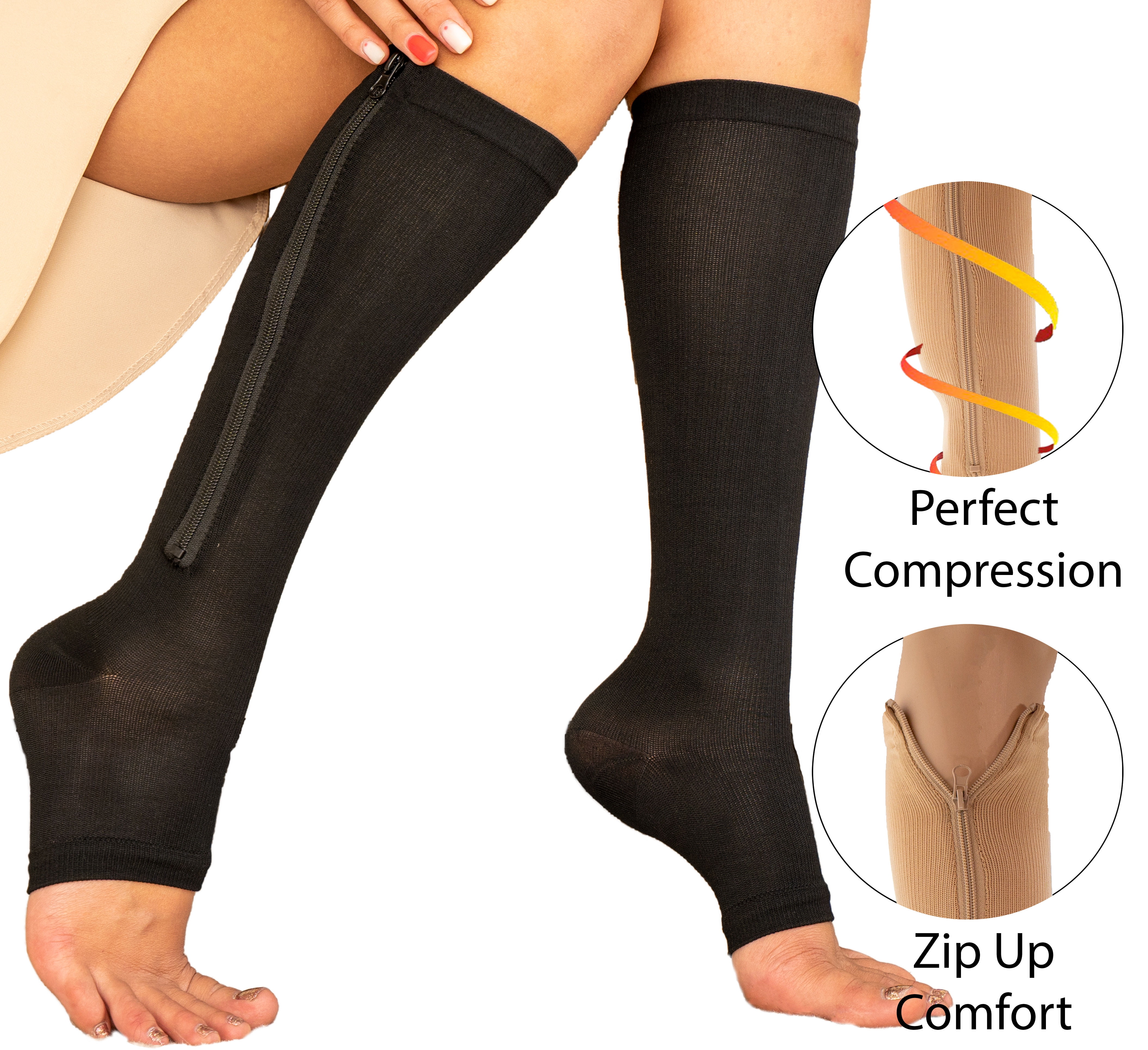 Women's Anti Fatigue Compression Socks Blood Circulation Leg Muscles Swelling 
