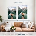 thumbnail image 4 of Elephant Stock Braies Lake Boats Wall Art - Vertical Canvas Wall Art - Living Room Wall Decor - Transportation Canvas - Beige And Orange Decor - 30" x 45", 4 of 8