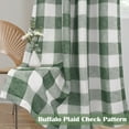 thumbnail image 4 of DriftAway Buffalo Plaid Check Curtains Woven Plaid Pattern Lined Blackout Thermal Insulated Window Curtain Grommet 2 Layers 2 Panels 52 Inch by 90 Inch Loden Green, 4 of 8