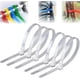 thumbnail image 1 of 100 bridas para cables de nailon de alta calidad con hebilla autoblocante, bridas para cables con cremallera liberables en color, bridas con cremallera ajustables, correas de sujeción con lazo, bridas, 1 of 7