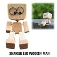 thumbnail image 2 of Charming Little Wooden Figure That Sways with 12-Expressions,Handcrafted Shaking Wooden Man Figurine Shaking Feet Woodens Doll,Creative Car Dashboard Decorations, 2 of 9