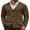 Brown, variant on Men's Cardigan Sweater Cable Knit V Neck Button up Sweaters Ribbed Cardigan Sweater with Pockets