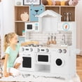 thumbnail image 4 of Juguete de Cocina Infantil de Madera con Lavadora Horno Microondas Fregadero Estufas Cocinita Juguete para Niños 3+ Años 78 x 29 x 93 cm, 4 of 8