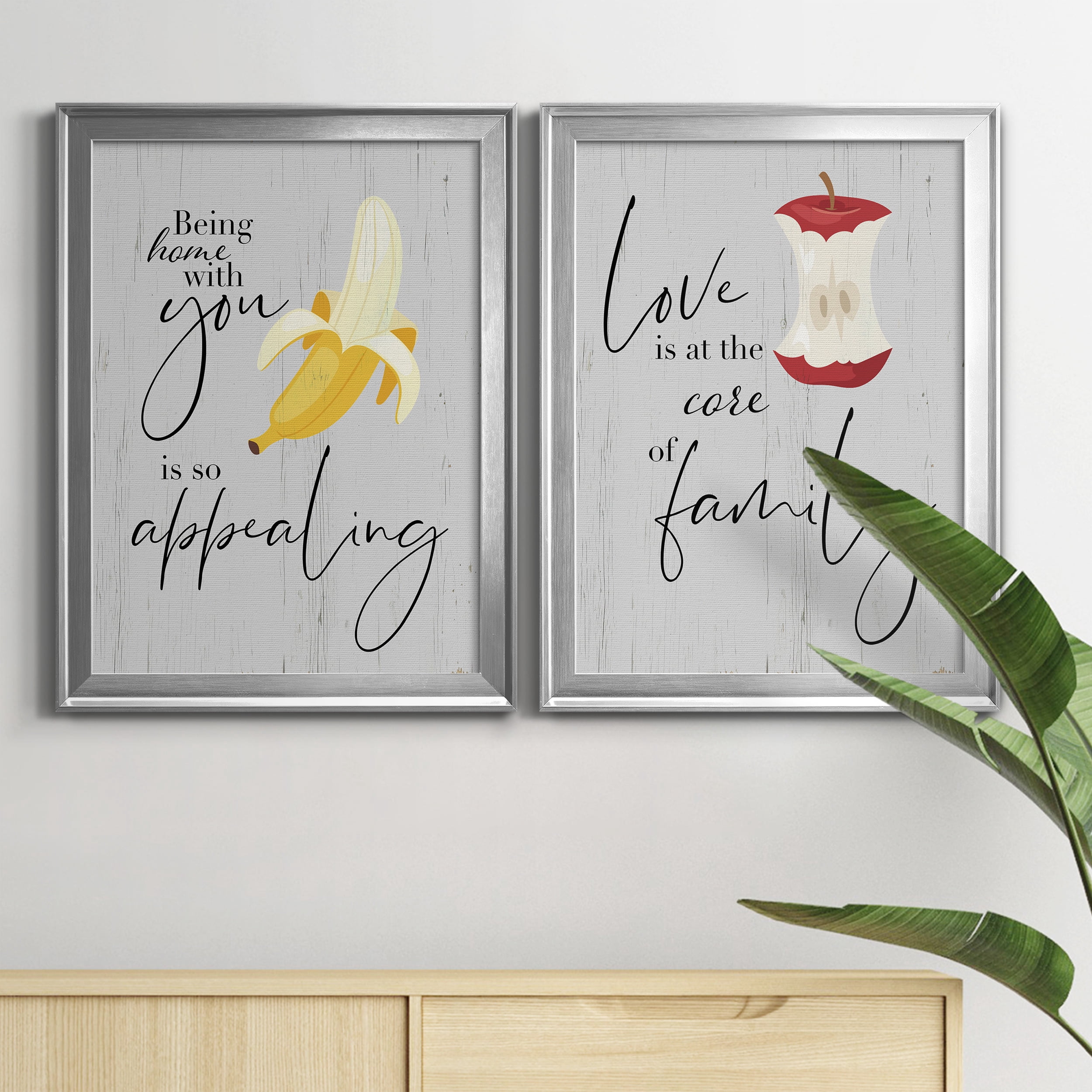 2 Piece Set So Appealing Premium Framed Canvas - Ready to Hang - 22.5 x 30.5 Each - Silver Frame
