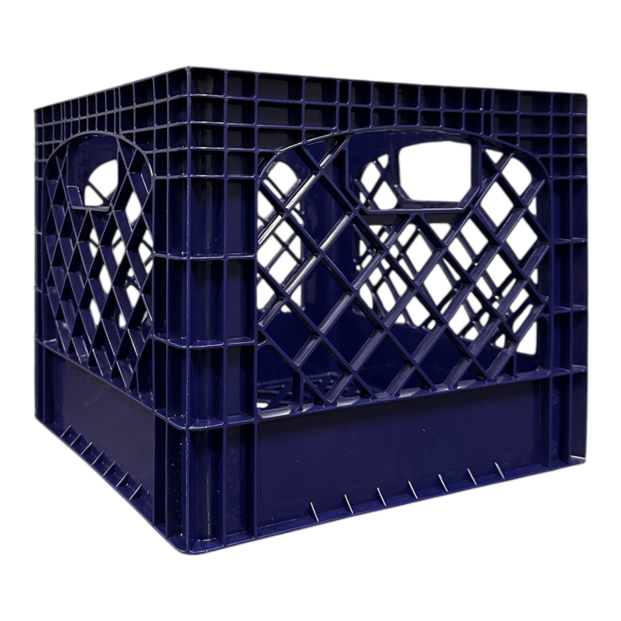 (2 pack) Juggernaut Storage 16QT Heavy-Duty Plastic Square Milk Crate Purple