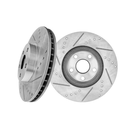 Front Drilled Slotted Brake Disc Rotors 275mm For 2003-2008 Pontiac Vibe