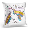 thumbnail image 1 of BSDHOME Housse de Coussin Cheval Coloré Design Licorne Mignon Rose 18x18 Pouces, 1 of 1