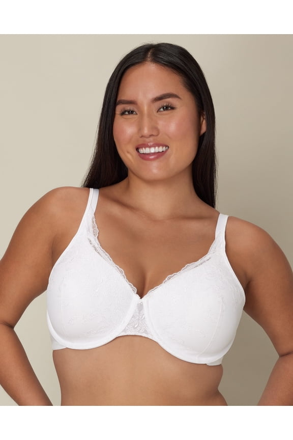 Secrets Beautiful Lift Embroidered Underwire Bra White 44B Women's