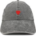 thumbnail image 1 of Gorra ajustable de algodón lavado bordado con corazón, 1 of 2
