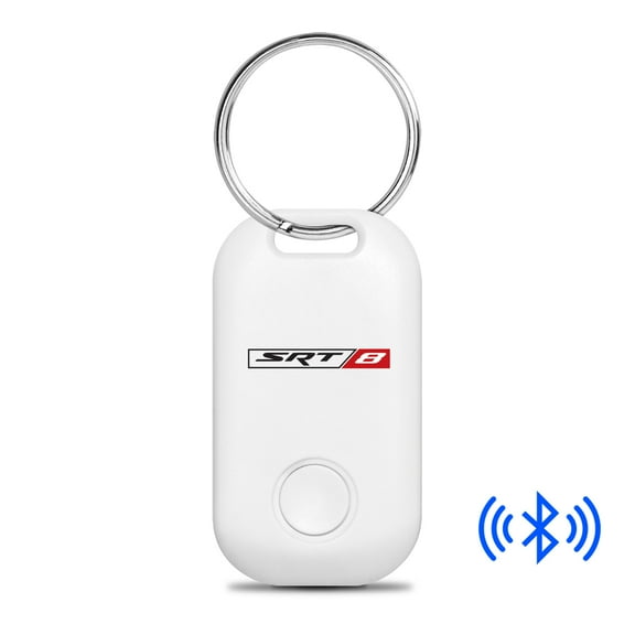 SRT-8 White Bluetooth Wireless Key Finder Tracking Device Key Chain Dodge Jeep