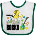 thumbnail image 3 of Inktastic Being Two Rocks- second birthday Boys or Girls Baby Bib, 3 of 4