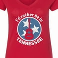 thumbnail image 4 of Inktastic I'd Rather Be in Tennessee Women's V-Neck T-Shirt, 4 of 5