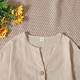 thumbnail image 5 of Zshosam Toddler Tshirt Girls Kids Girls Casual Crewneck Tops Long Sleeve Pullover Toddler Girl Casual Loose Blouse T-Shirt for Kids Tee Toddler Girl Size 13T 14T,(Khaki 13-14 Years), 5 of 5