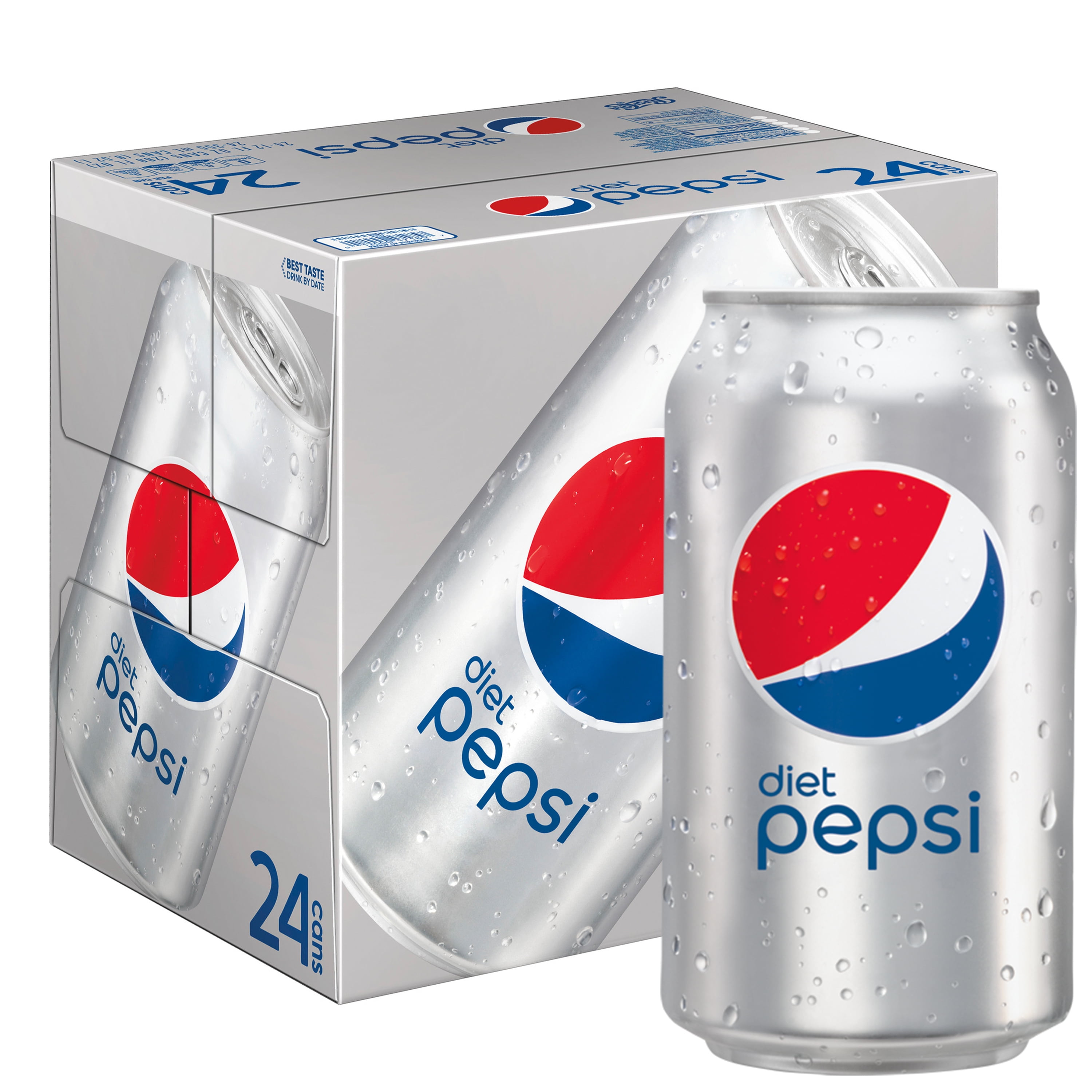 Diet Pepsi Cola Soda Pop, 12 Fl Oz, 24 Pack Cans - Walmart.com