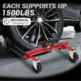 thumbnail image 5 of Car Wheel Dolly Jack Set, 1500LBS Capacity Mechanical Wheel Dolly with Steel Twin Rollers, Heavy Duty Rollers with Foot Pedal for Tire Auto Repair Moving - Set of 2, 5 of 6