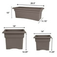 thumbnail image 3 of Bloem 10184 18 in. Veranda Planter, Chocolate, 3 of 5
