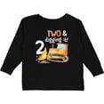 thumbnail image 3 of Inktastic Two and Digging It Bulldozer 2nd Birthday Boys or Girls Long Sleeve Toddler T-Shirt, 3 of 5