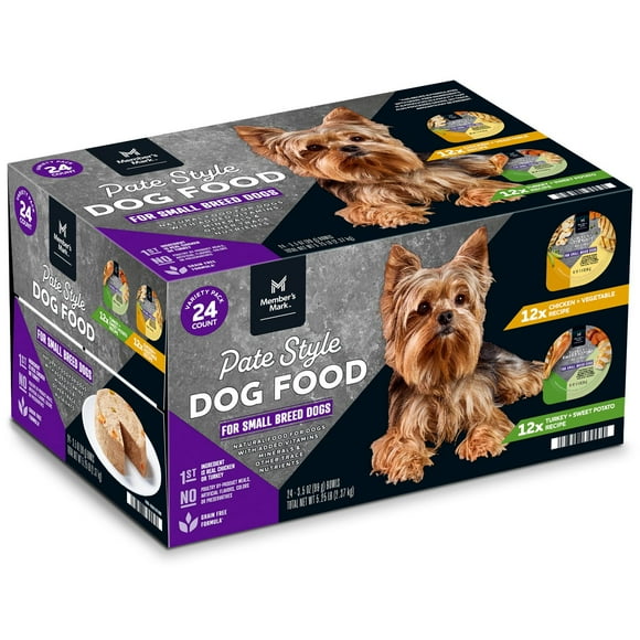 Member’s Mark Variety Pack, Small Breed Pate Style Dog Food, 3.5 oz., 24 ct.