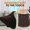 thumbnail image 4 of Cheer Collection Faux Fur Throw Blanket 108" x 88", Chocolate - Cozy Comfort for All Ages, 4 of 5